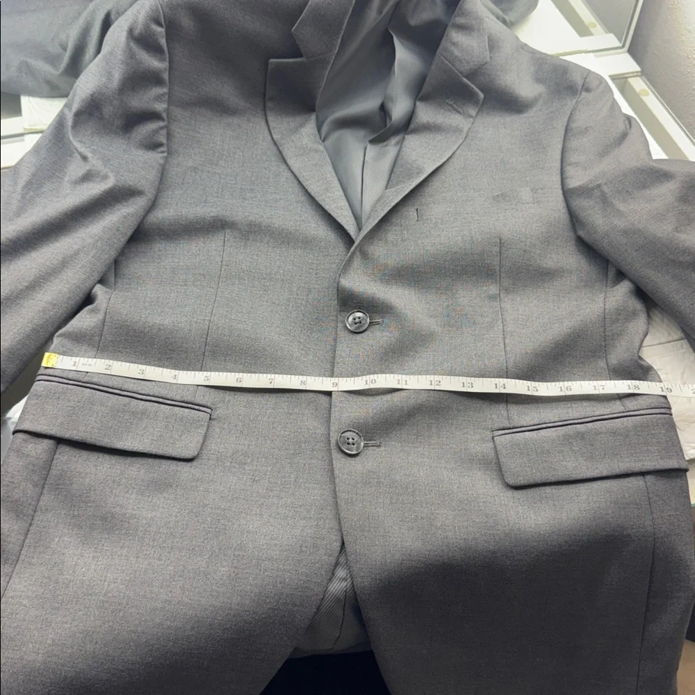 Alfani 2pc Suit Mens Gray Slim Fit Top, 32/30 Bottom Slim Fit